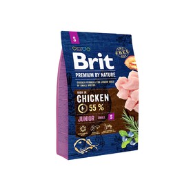 

Сухой корм Brit Premium by Nature Junior S для собак, мелких пород, 3 кг