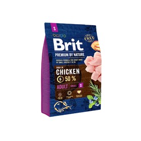 

Сухой корм Brit Premium by Nature Adult S для собак, мелких пород, 3 кг
