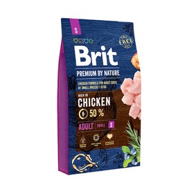 

Сухой корм Brit Premium by Nature Adult S для собак мелких пород, 8 кг