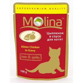 

Влажный корм Molina для котят, цыпленок в соусе, 100 г