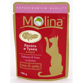 

Влажный корм Molina для кошек, лосось и тунец в соусе, 100 г