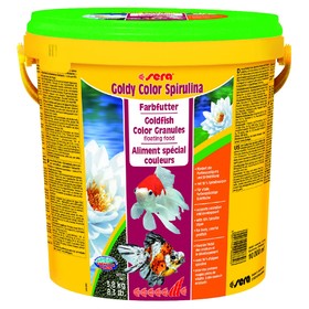 

Корм Sera Goldy Color Spirulina для золотых рыб, в гранулах, 10 л, 3,8 кг, ведро