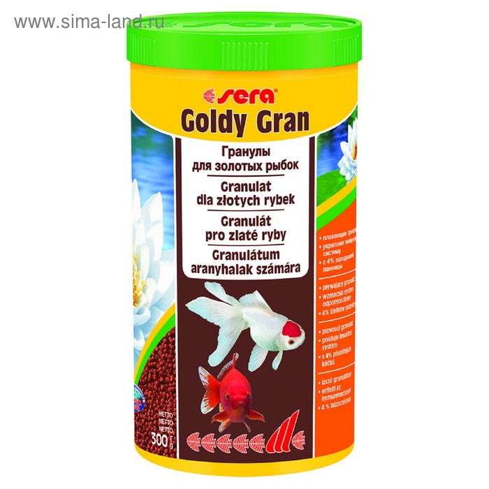 фото Корм sera goldy gran для золотых рыб, в гранулах, 1 л, 320 г