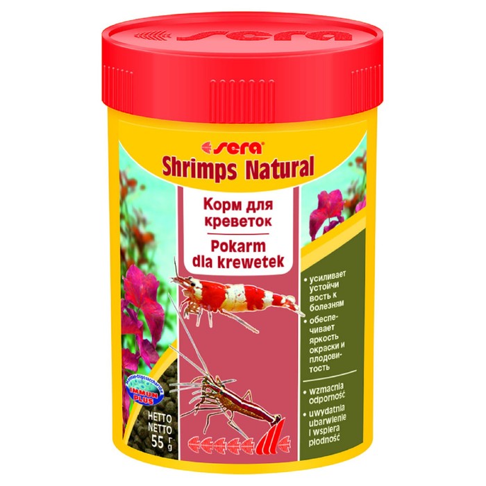 Корм Sera Shrimps Natural для креветок, 100 мл, 55 г