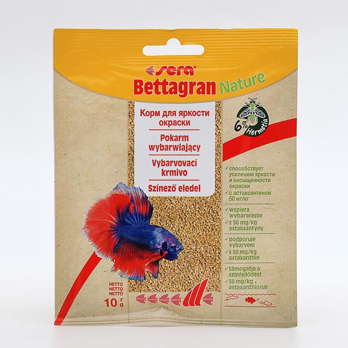 

Корм Sera Bettagran для петушков, в гранулах, 10 г, пакетик