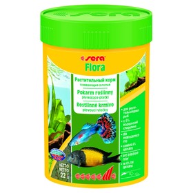 

Корм Sera Flora для рыб, растительный, в хлопьях, 100 мл, 22 г