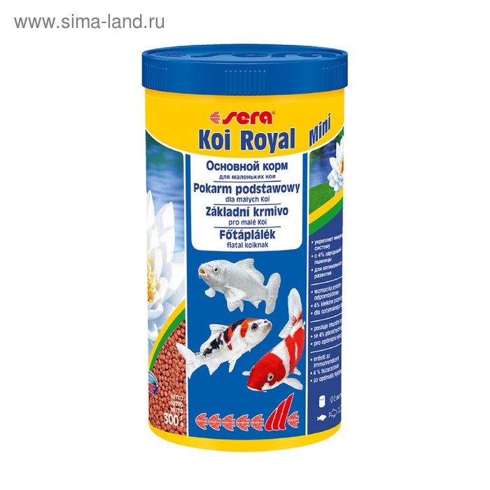 Корм Sera KOI ROYAL ST mini для прудовых рыб, 1 л, 320 г корм sera stor perlets для прудовых рыб 1 л 650 г