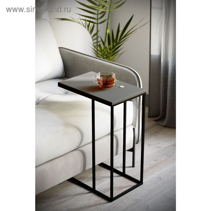 Стол придиванный «Агами», 500 × 310 × 705 мм, МДФ, цвет графит стол приставной агами голд 500 × 310 × 705 мм цвет белый мрамор
