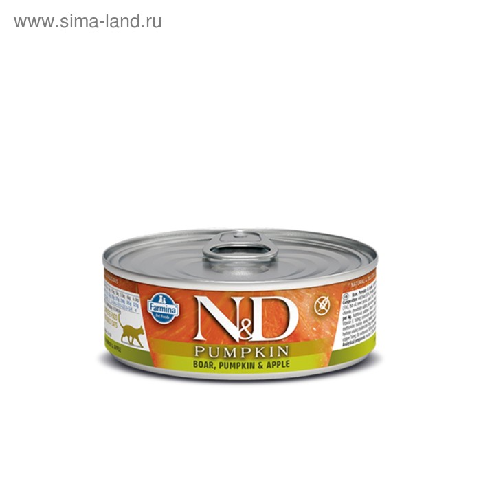 Влажный корм Farmina ND Cat для кошек тыквакабаняблоко 80 г 152₽