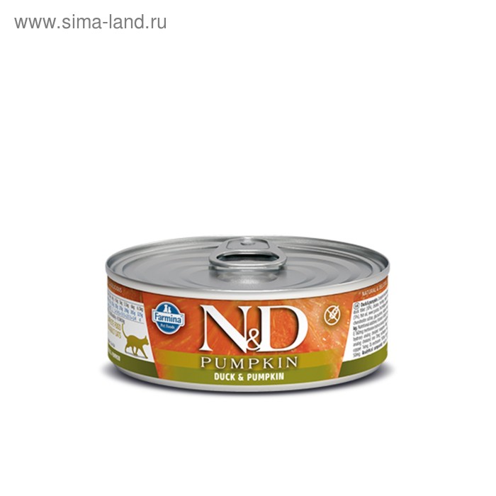 Влажный корм Farmina ND Cat для кошек тыкваутка 80 г 152₽