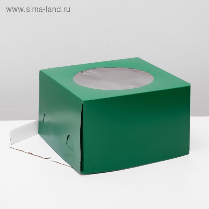 

Кондитерская коробка с окном, изумрудный, 30 х 30 х 19 см