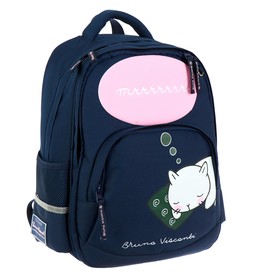 

Рюкзак школьный Bruno Visconti, 40 х 30 х 19 см, эргономичная спинка, «Мур-Мур», пенал в подарок