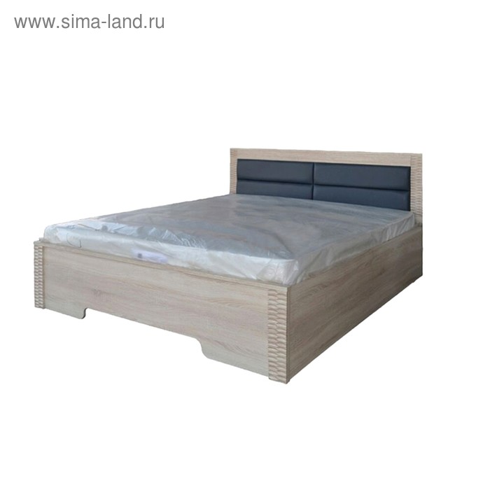 Кровать «Мишель», 1600 × 2000 мм, без основания, цвет дуб сонома / графит кровать мишель 1600 × 2000 мм без основания цвет дуб сонома графит