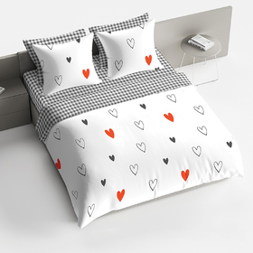 

КПБ Love Me 2 сп, размер 220 х 215 см, 175 х 215 см, 70 х 70 см - 2 шт