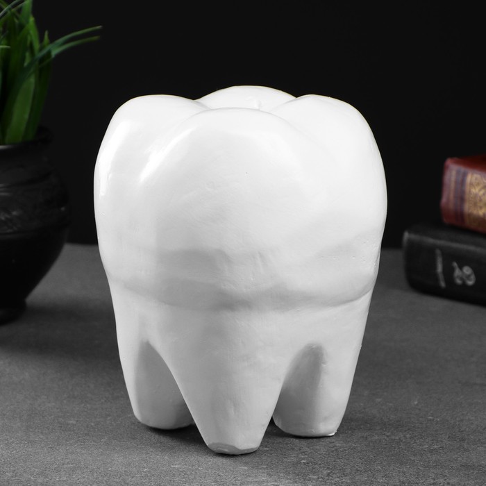 Копилка "Зуб" белый, 13х14х19см