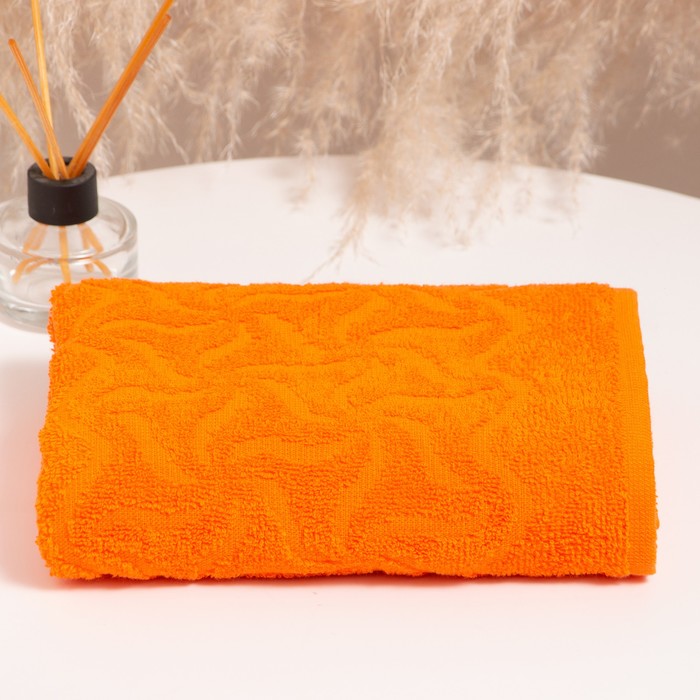фото Полотенце махровое «радуга» цвет оранжевый, 100х150, 295 гр/м дм