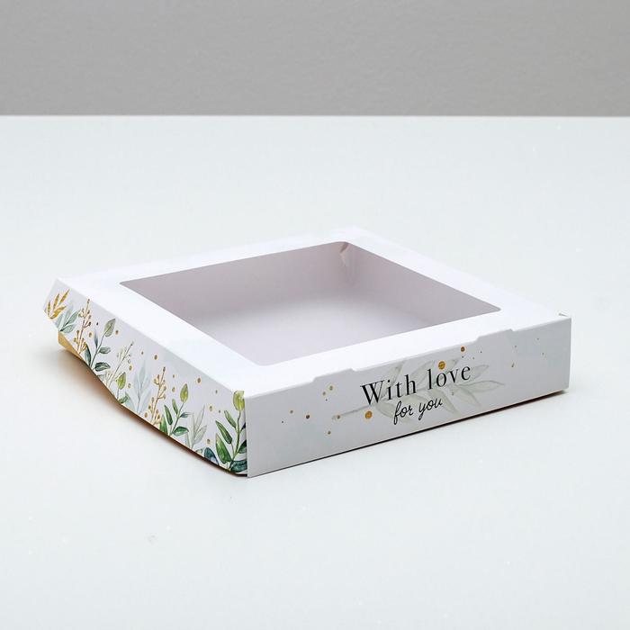Коробка кондитерская складная, упаковка «Nature», 20 х 20 х 4 см