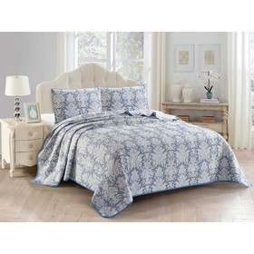 

Комплект Melody: покрывало 230 × 250 см, 50 × 70 см - 2 шт, голубой, белый