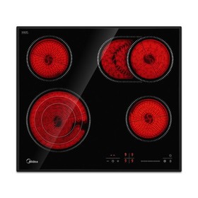 

Варочная поверхность Midea Mch64767F, электрическая, 4 конфорки, сенсор, Stop Go, черная