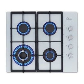

Варочная поверхность Midea Mg685Tgw, газовая, 4 конф., газ-контроль, белая