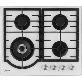 

Варочная поверхность Midea Mg696Tgw, газовая, 4 конф., газ-контроль, белая