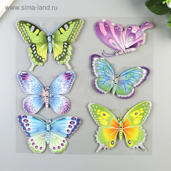 

3D Наклейки Room Decor "Радужные бабочки" 30х30 см