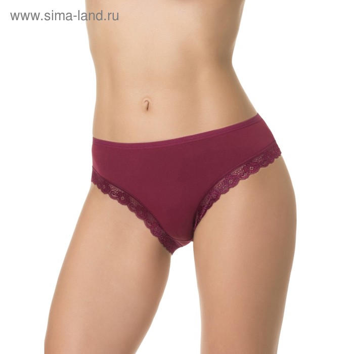 фото Трусы женские слипы, цвет бордо, размер 46 (m) dentelle