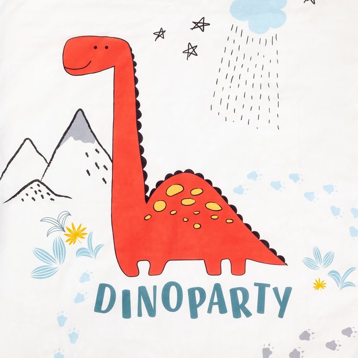 Постельное бельё «Крошка Я» Dinoparty 112*147 см, 60*120+20 см, 40*60 см, 100% хлопок