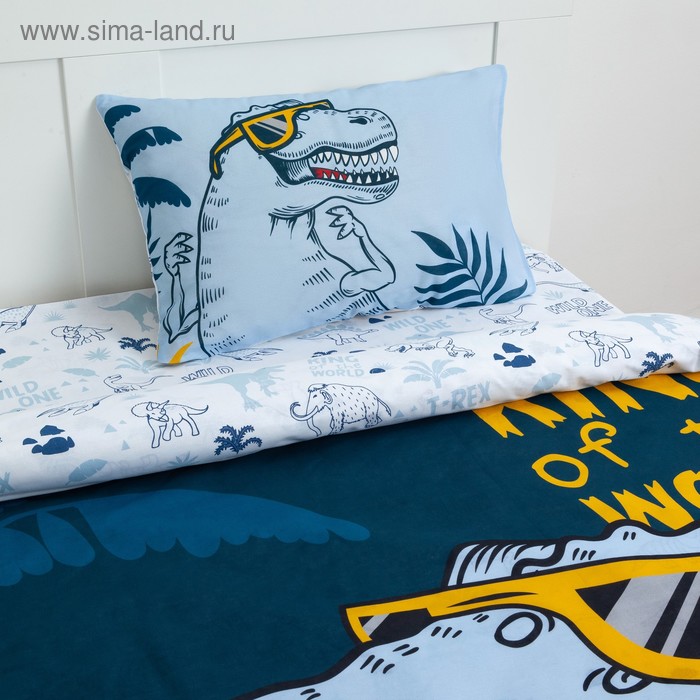 

Постельное бельё Этель 1.5 сп "T-Rex king" 143х215 см, 150х214 см, 50х70 см -1 шт, 100% хлопок, бязь