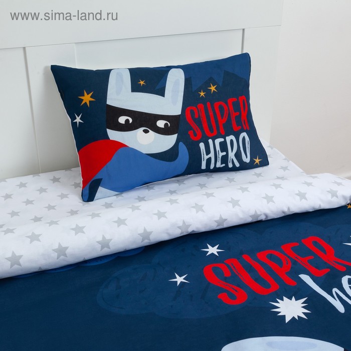 

Постельное бельё «Этель» 1.5 сп Super hero 143*215 см, 150*214 см, 50*70 см -1 шт,100% хл, бязь