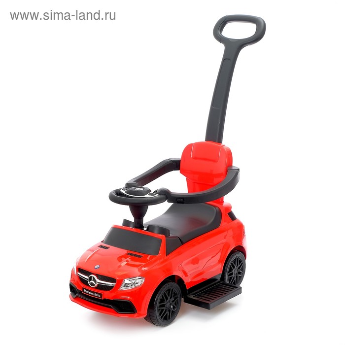 

Толокар Mercedes-Benz AMG GLE, родительская ручка, звук, цвет красный