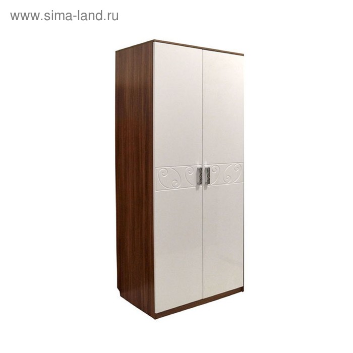 Шкаф «Анжелика 2 NEW», 832 × 584 × 2220 мм, цвет ясень шимо тёмный / белый глянец