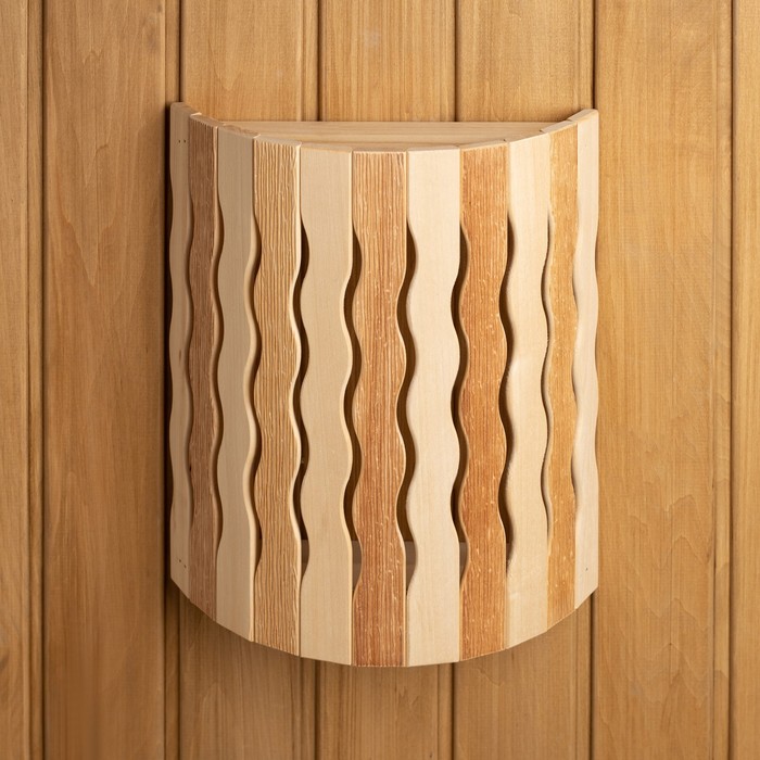 Абажур деревянный, полукруглый Волна Термо 29,5х23х16 см