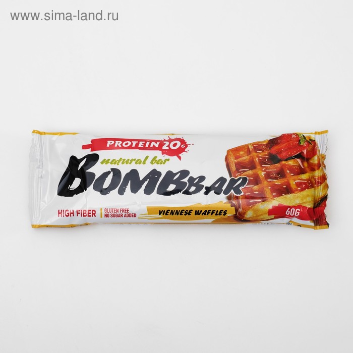 фото Протеиновый батончик bombbar, венские вафли, 60 г