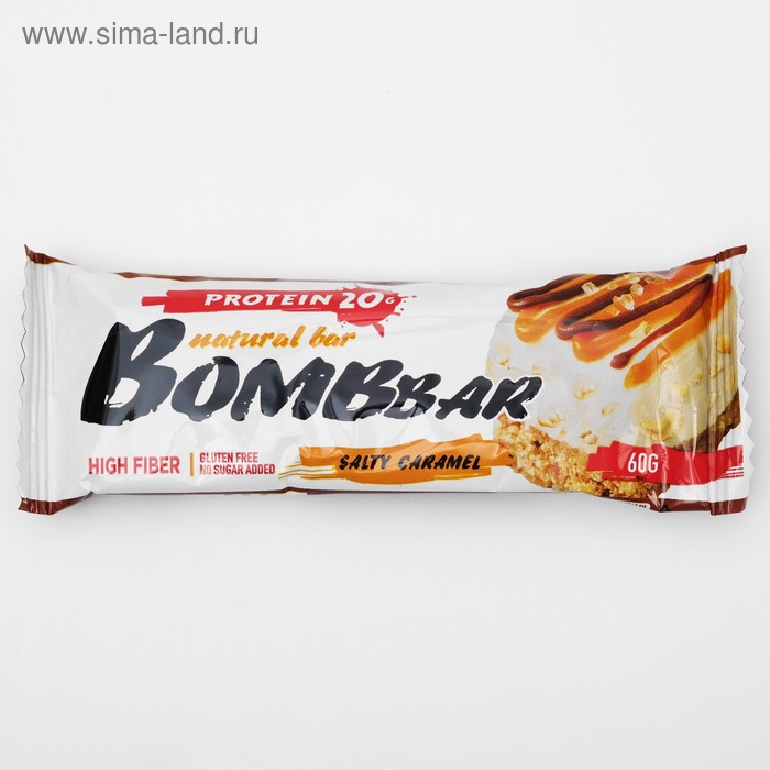 фото Протеиновый батончик bombbar, солёная карамель, 60 г