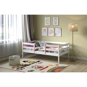 

Кроватка Viki, спальное место 160х80 см, цвет белый, борт розовый