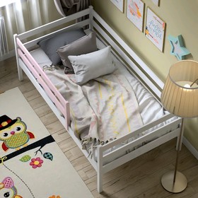 

Кроватка Viki, спальное место 140х80 см, цвет белый, борт розовый