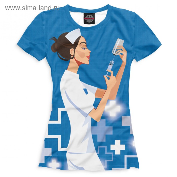 фото Футболка «медсестра» для девочек, рост 128 см print bar