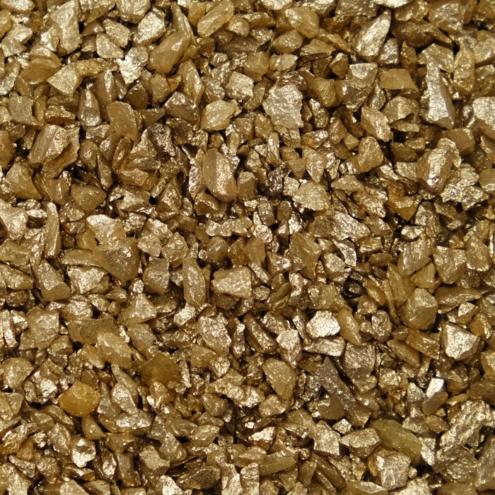 Грунт "Золотистый металлик"  декоративный песок кварцевый, 250 г фр.1-3 мм
