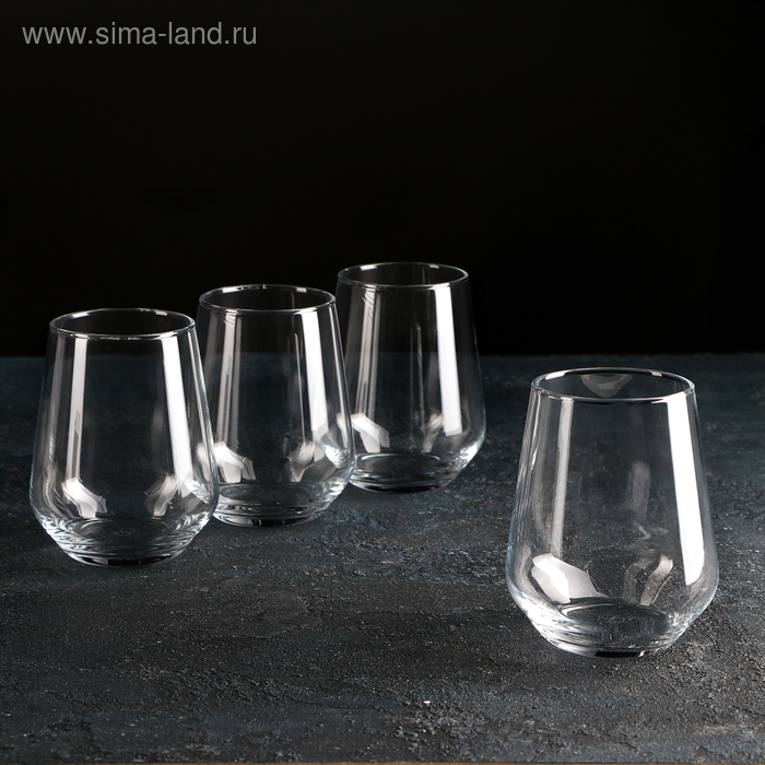 Набор стеклянных стаканов «Аллегра», 425 мл, 4 шт