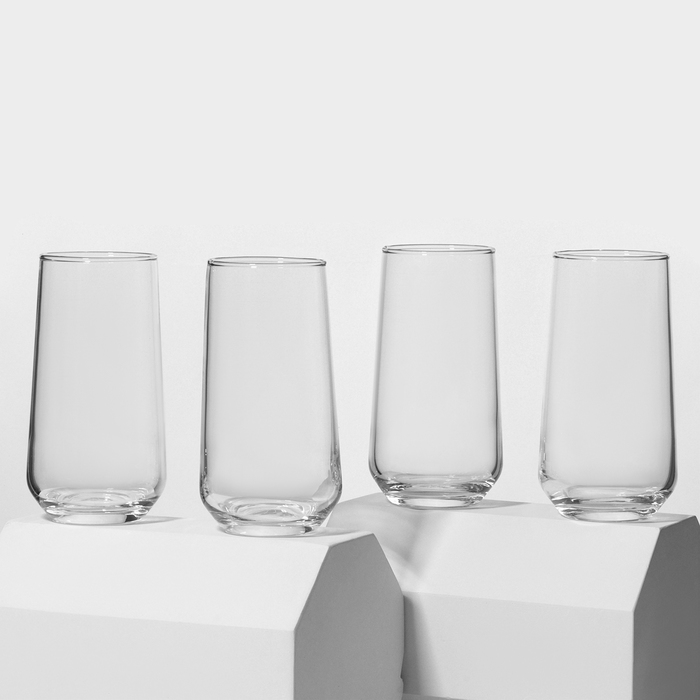Набор стеклянных стаканов Allegra, 470 мл, 4 шт посуда и инвентарь pasabahce набор стаканов allegra 470 мл 6 шт