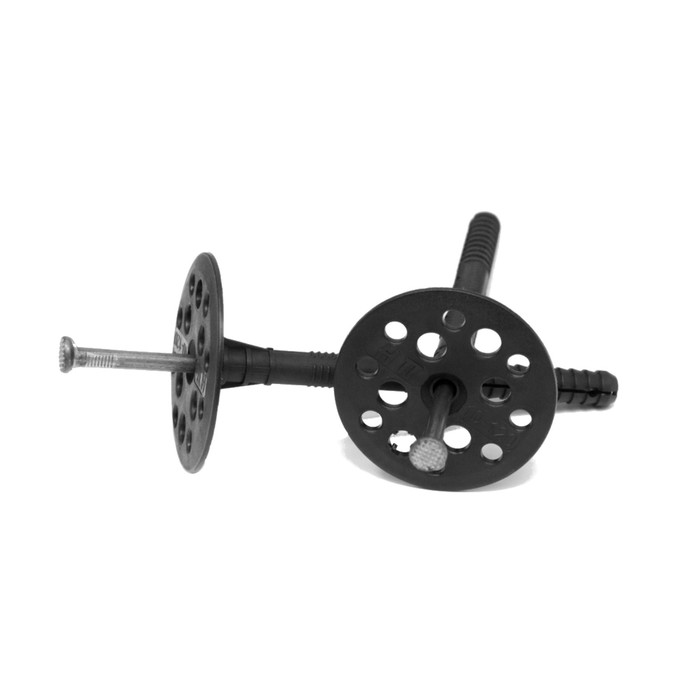 фото Дюбель steelrex, для крепления теплоизоляции, с металлическим гвоздем, 10х200 мм, 500 шт