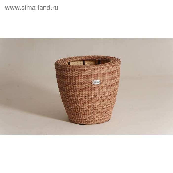 Кашпо круглое, 57 × 57 × 52 см, цвет капучино