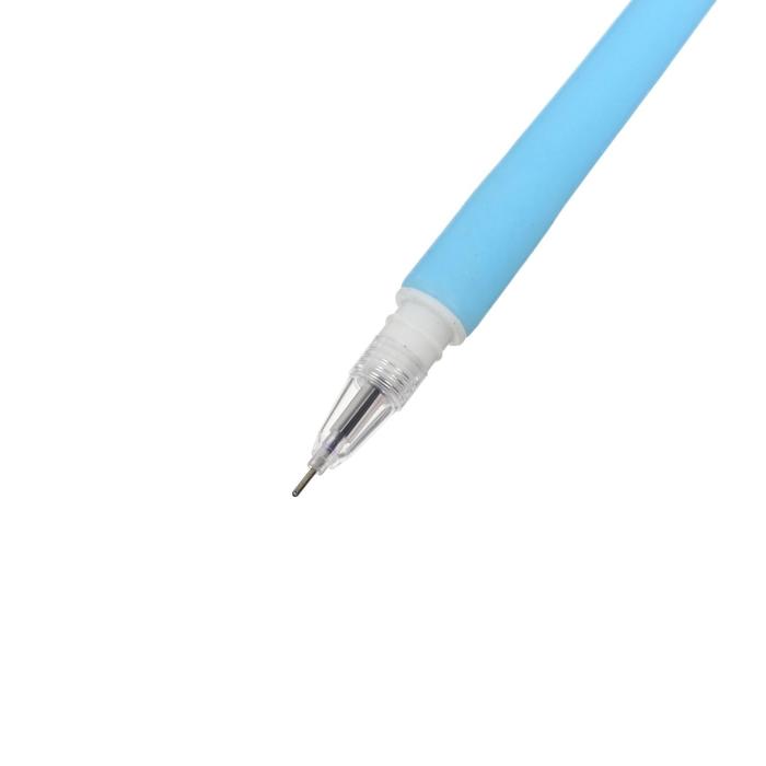 Ручка гелевая-прикол "Голубые Ромашки", меняет цвет при ультрафиолете