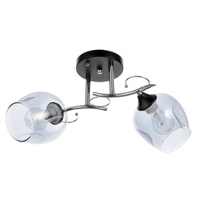 

Люстра 0877/2 2хE27 40W чёрный хром 22х52см
