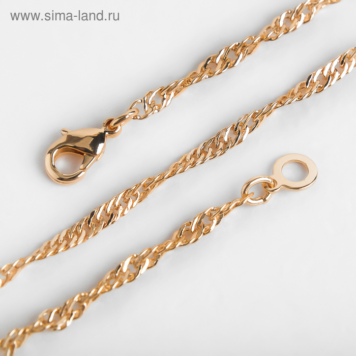 

Цепь "Статус" сингапур, цвет золото, ширина 4мм, L=57 см