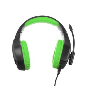 

Наушники SmartBuy RUSH SKYTHE, игровые, полноразмерные,микрофон, 3.5мм, 2.2 м, черно-зеленые