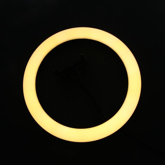 Светодиодная кольцевая лампа на штативе LuazON SNP098, 10" (26 см), 20 Вт, штатив 27-85 см