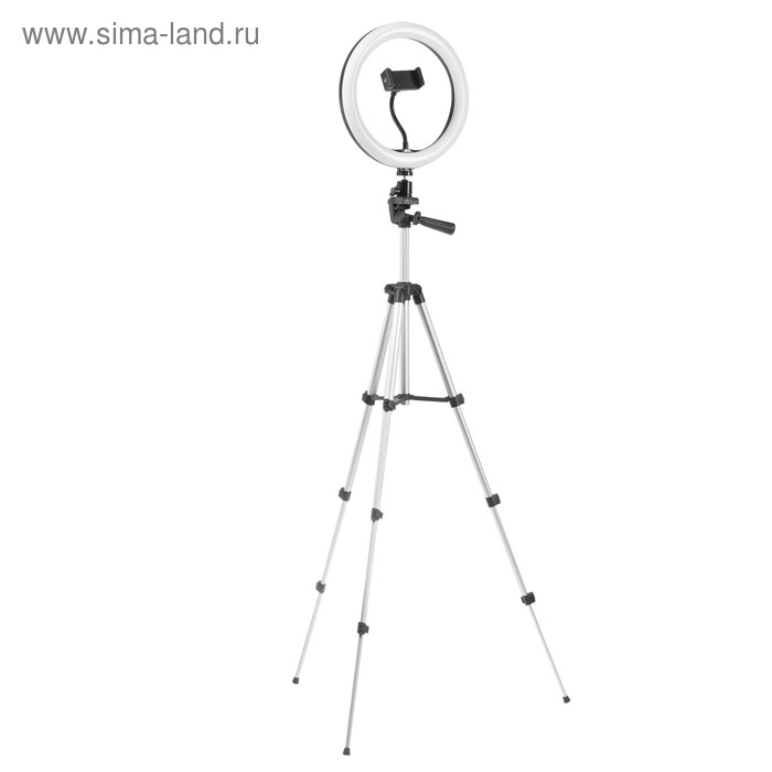 Светодиодная кольцевая лампа на штативе LuazON SNP099, 10