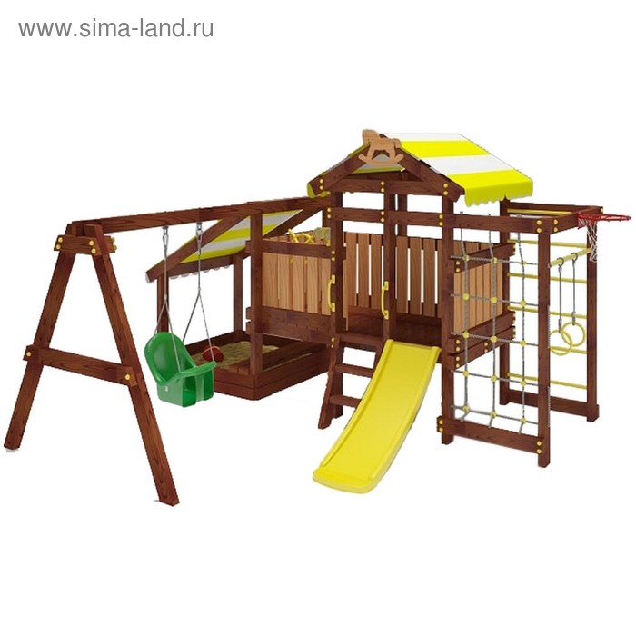 фото Детский спортивно-игровой комплекс уличный «савушка» baby play 12, 350 × 285 × 210 см